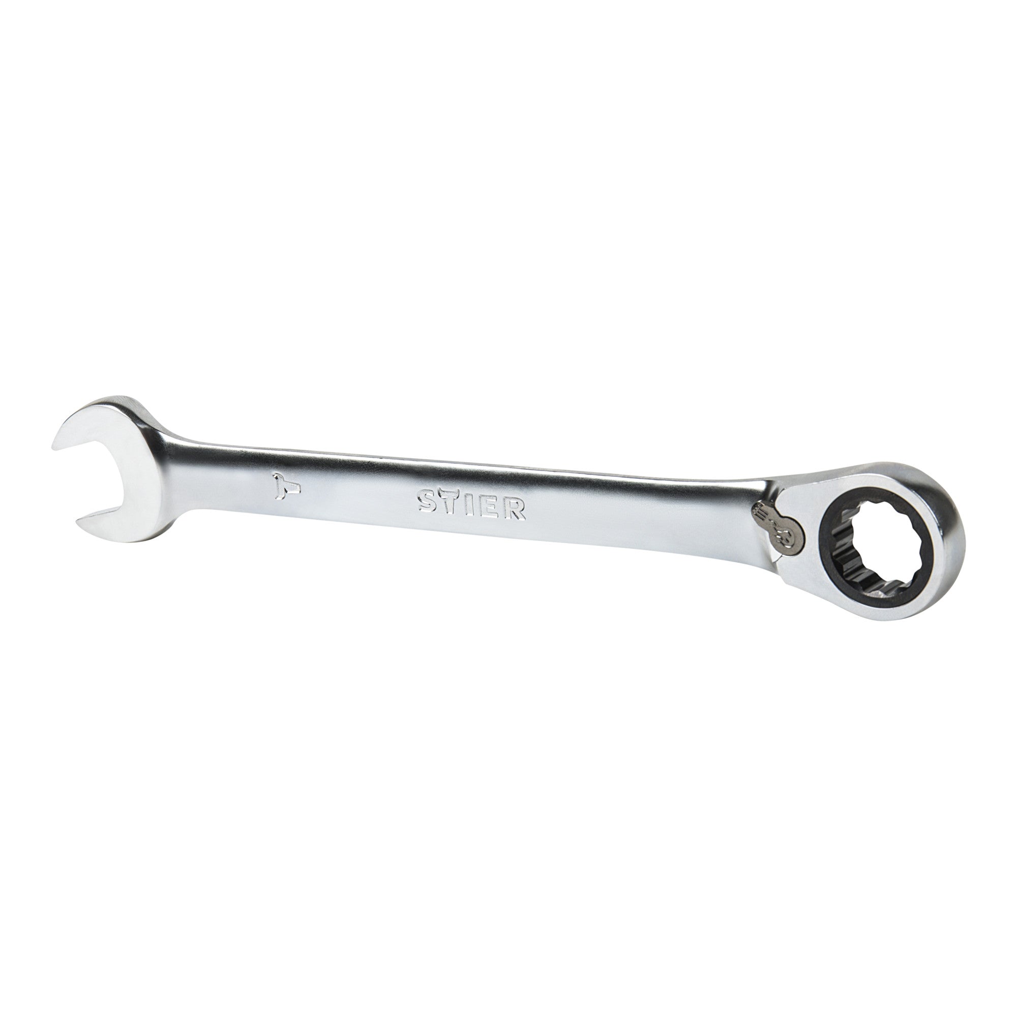 STIER open-end ratchet wrench, reversible, open-end wrench, ring ratchet SW 8-19mm