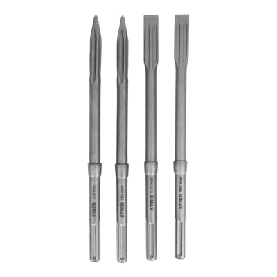 STIER SDS-max chisel set, 4 pieces, 400 x 25 mm / 400 mm