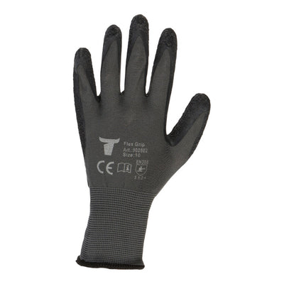 STIER Montagehandschuh, 12 Paar, Flex Grip, Größe 8, hochwertige Naturlatexbeschichtung, Exzellentes Tastgefühl, Schutz vor Flüsskeit & Kälte, gute Abriebfestigkeit