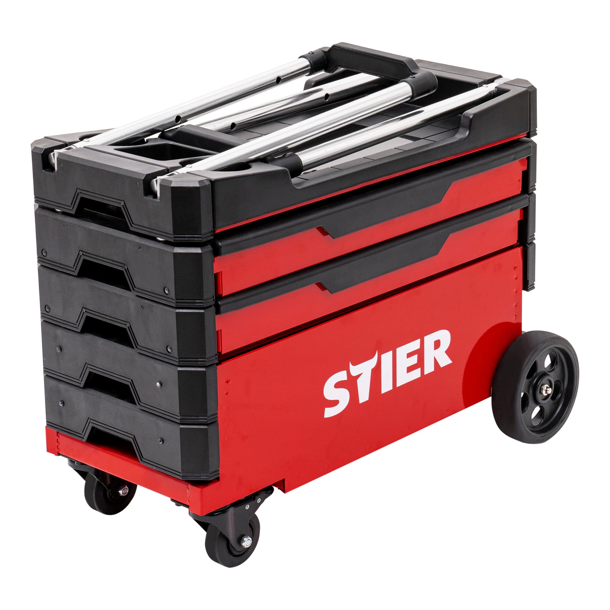STIER Montagewagen klappbar 80kg Tragkraft LxBxH 700x380x535 eingefahren LxBxH