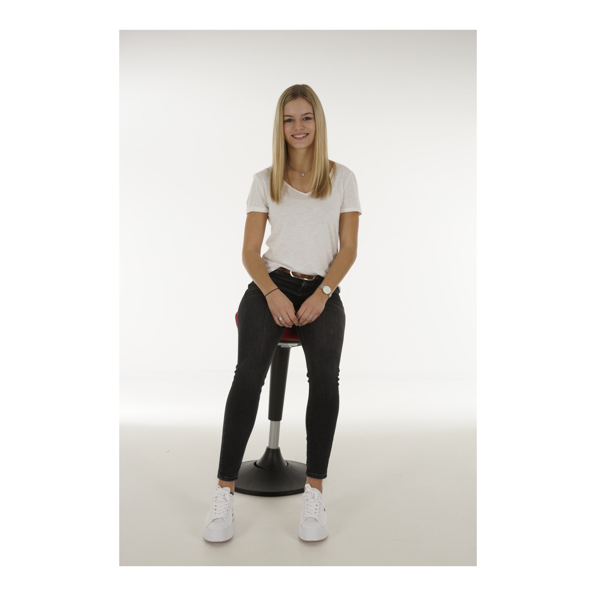 STIER multi-movable standing aid with plate base, height-adjustable stool, various colors
