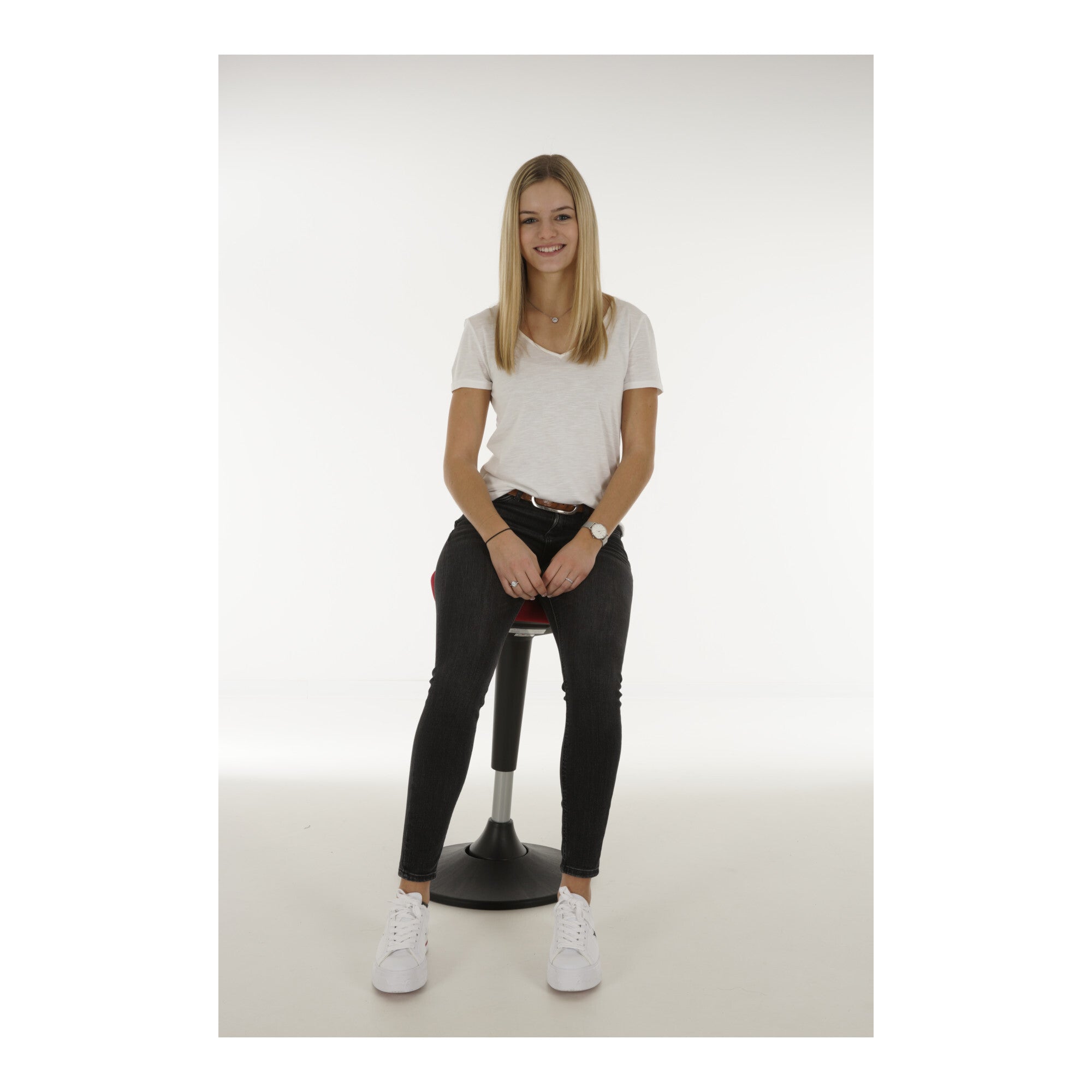 STIER multi-movable standing aid with plate base, height-adjustable stool, various colors