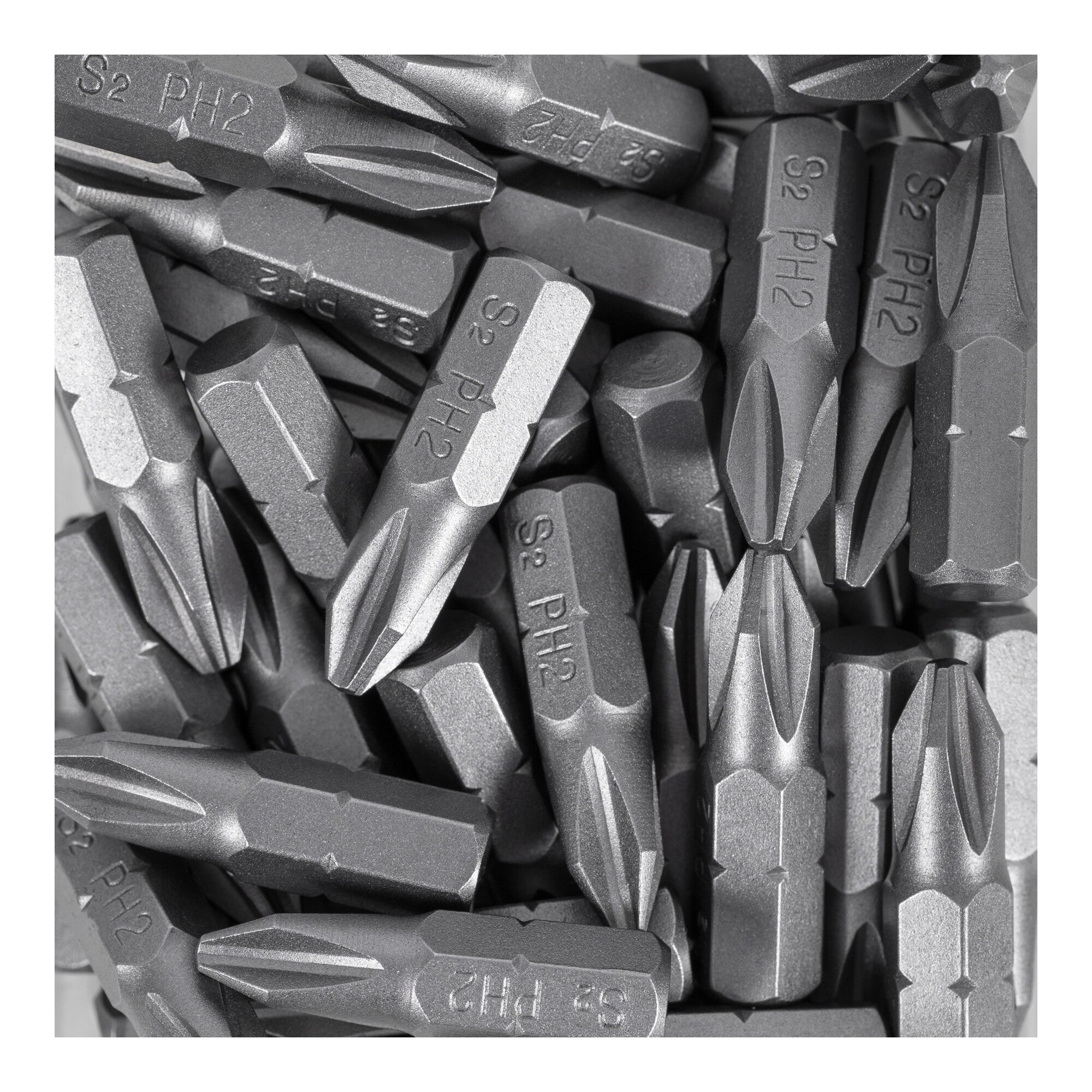 STIER Phillips bit bulk pack PH1 to PH2 50 pieces drive 1/4 25 mm length