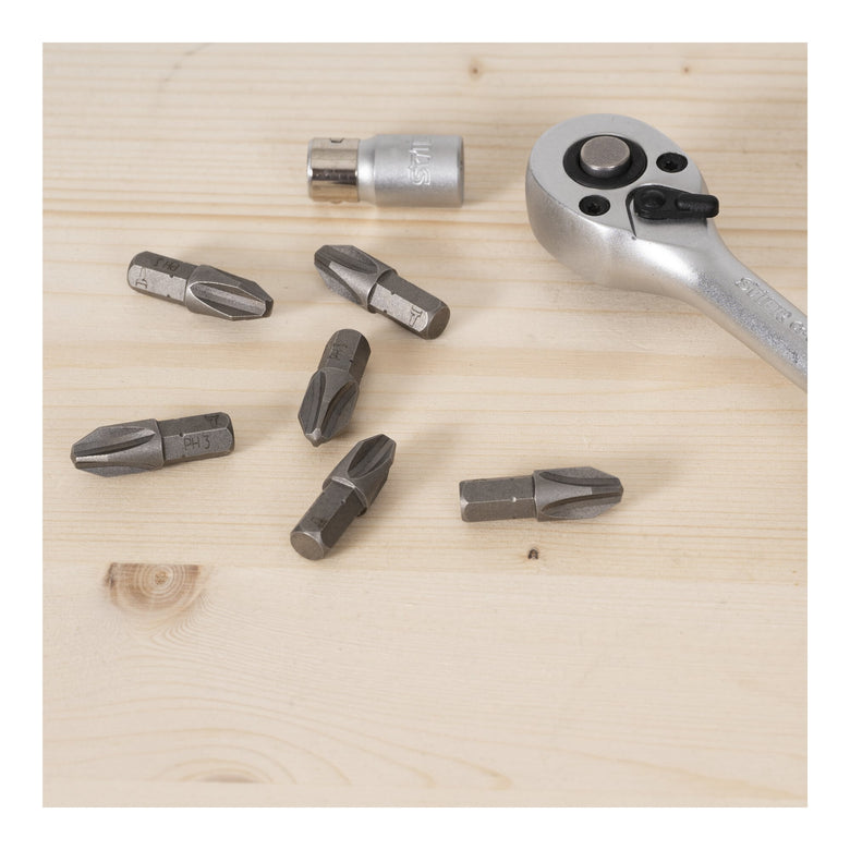 STIER Phillips-Bit PH 1 | PH 3 Form C 6,3 Länge 25 mm 10er Pack 10 Stk