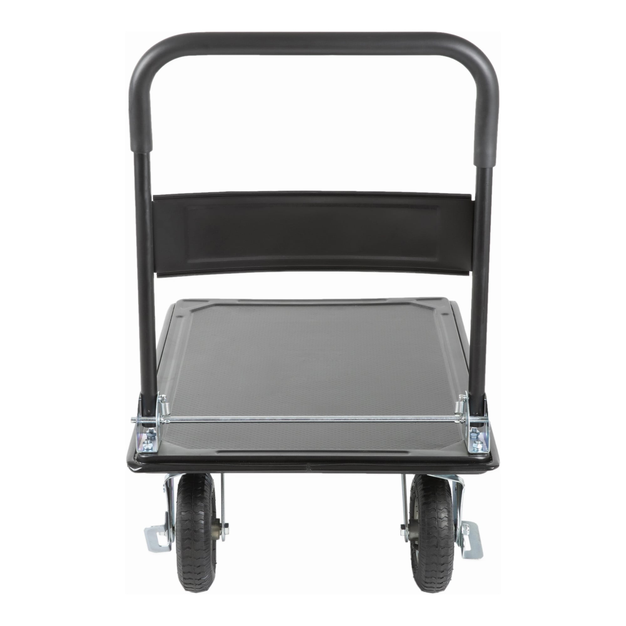 STIER platform trolley load capacity 300kg pneumatic tires parking brake