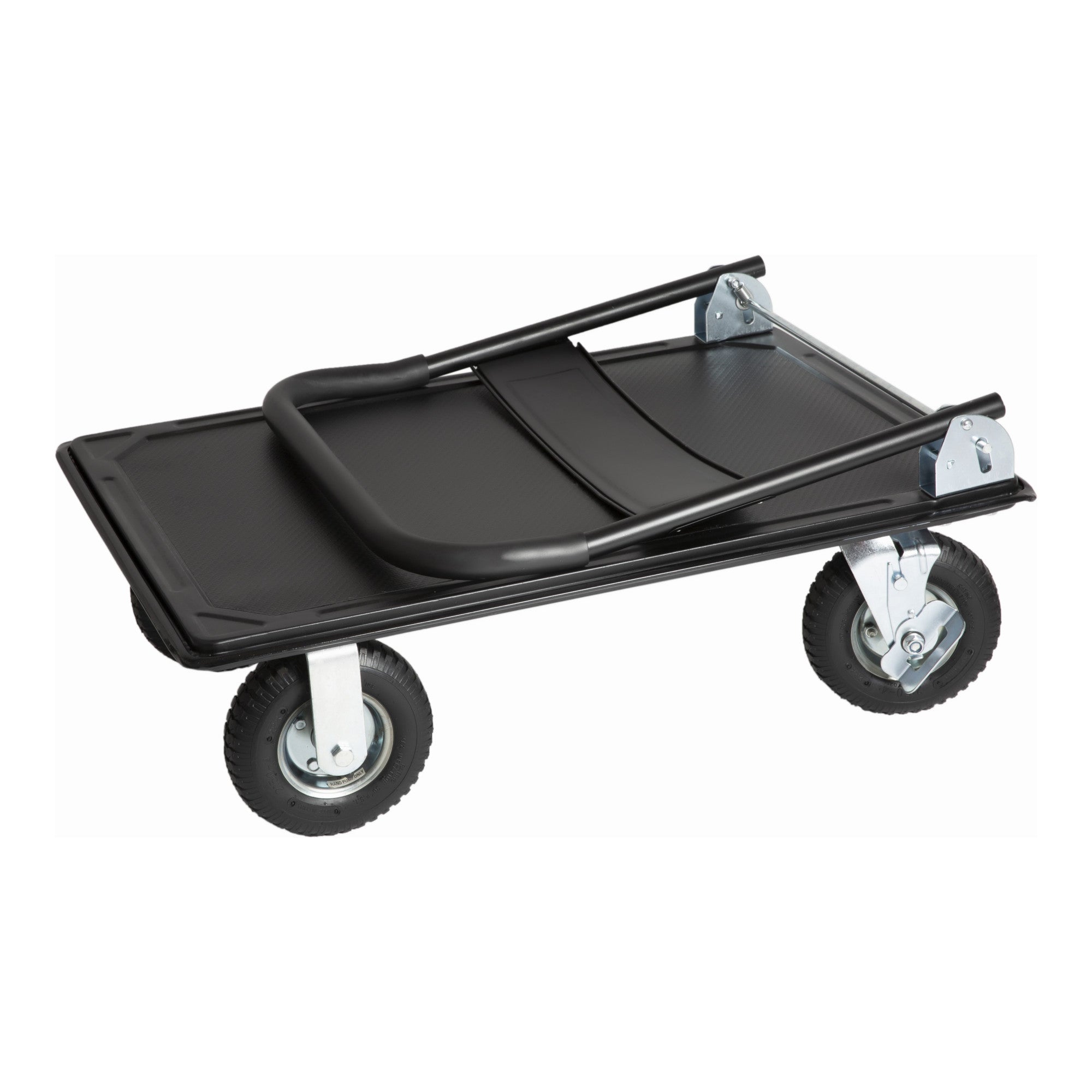 STIER platform trolley load capacity 300kg pneumatic tires parking brake