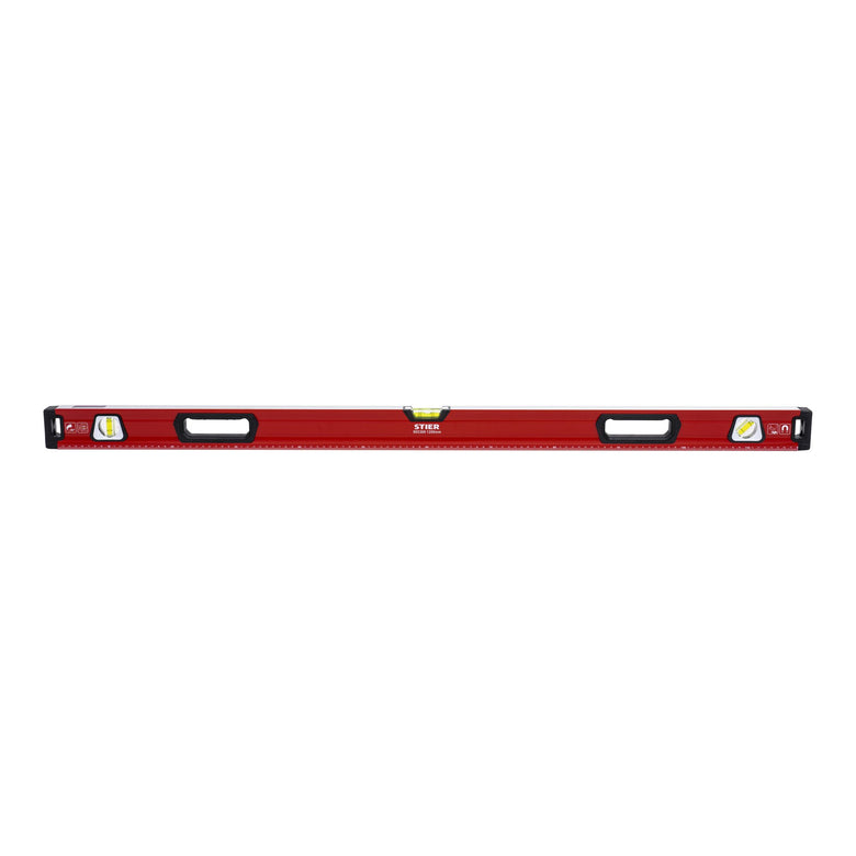 STIER Premium Wasserwaage mit Magnet und drei Libellen 40 bis 200 cm