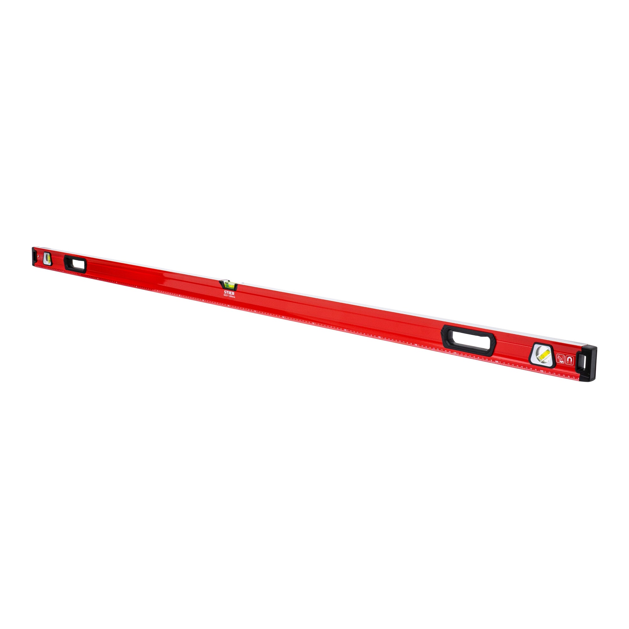 STIER Premium Wasserwaagen-Set, Magnet 3 Libellen, 400 | 1000 | 2000 mm (3-tlg.)