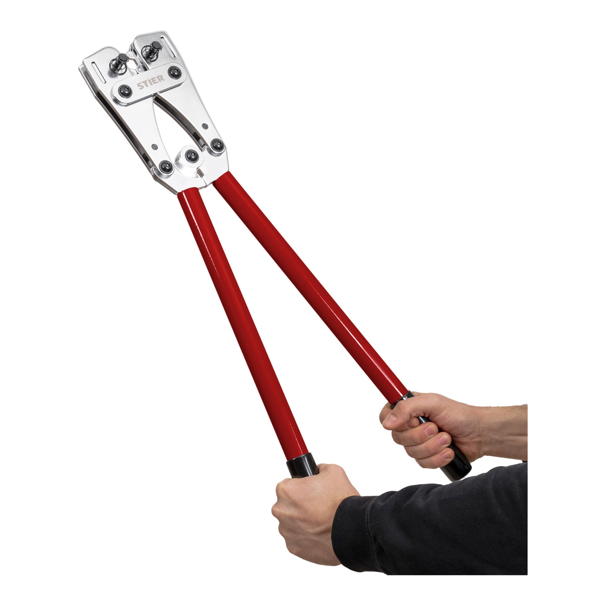 STIER crimping pliers 6-edge 6-120 mm² low-maintenance for cable lugs connectors
