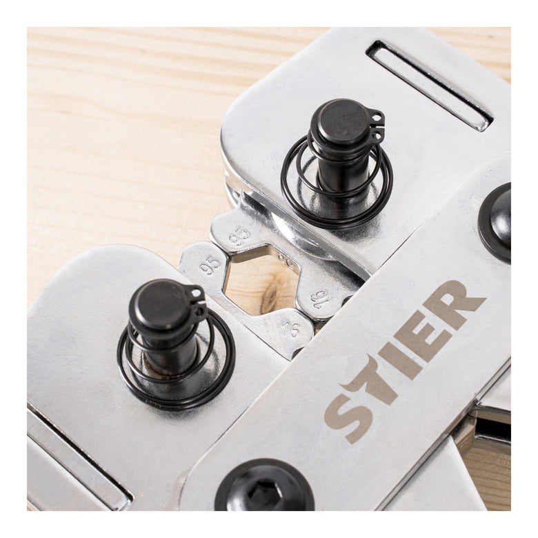 STIER crimping pliers 6-edge 6-120 mm² low-maintenance for cable lugs connectors