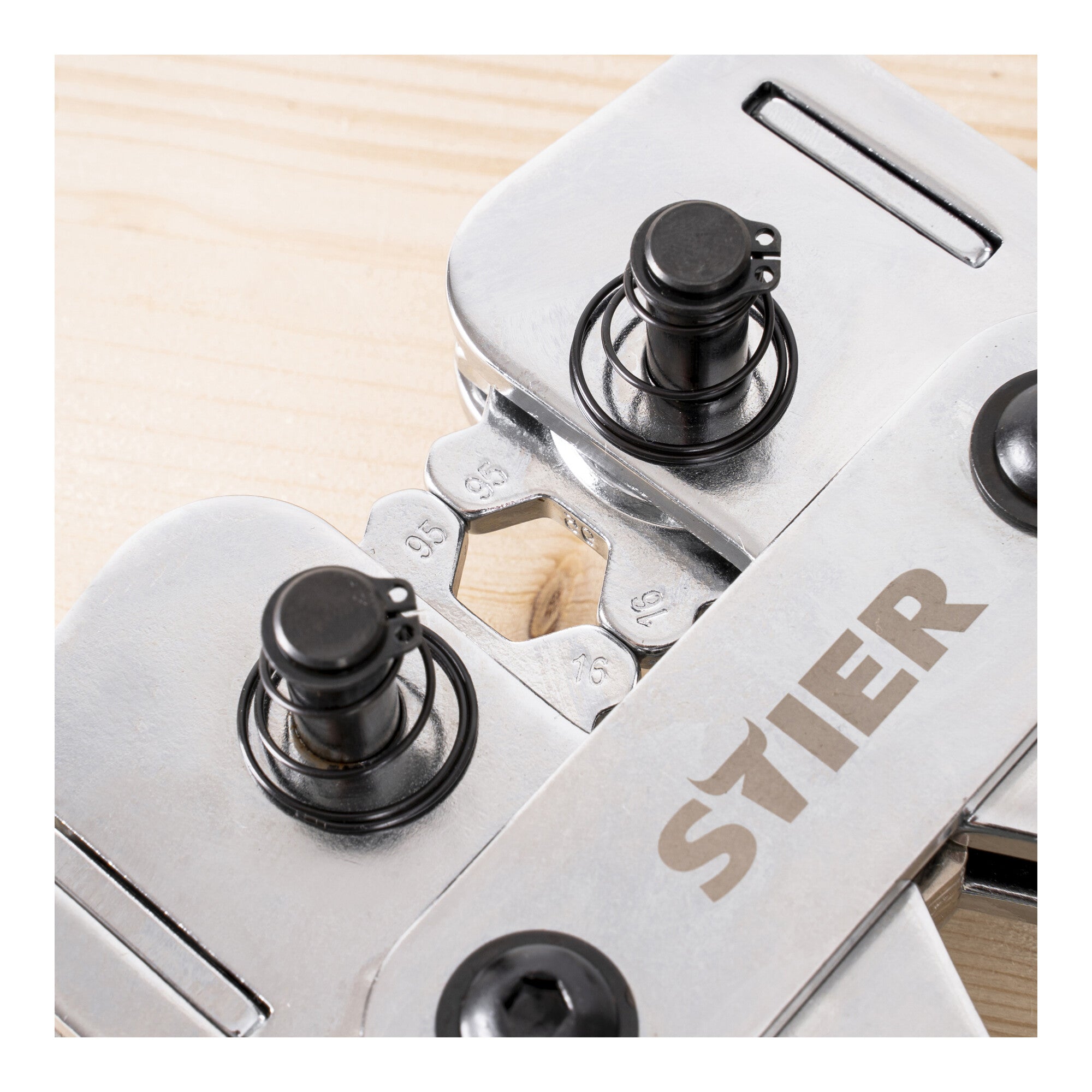 STIER crimping pliers 6-edge 6-120 mm² low-maintenance for cable lugs connectors