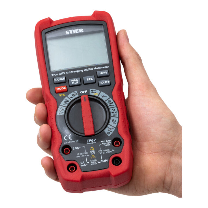 STIER professional digital multimeter 0.01mV - 1000V AC/DC waterproof CAT III 1000V