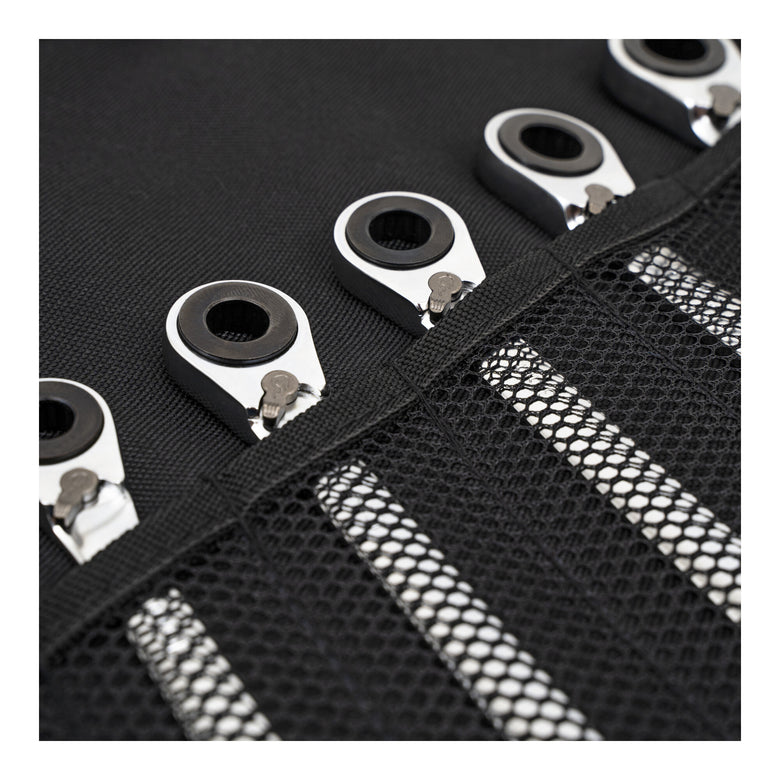 STIER Ringstop combination ratchet wrench set, 7 pieces, sizes 8 | 10 | 12 | 13 | 15