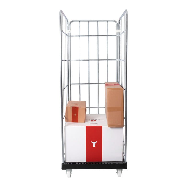 STIER roll container 3-sided lattice box lattice trolley galvanized various heights