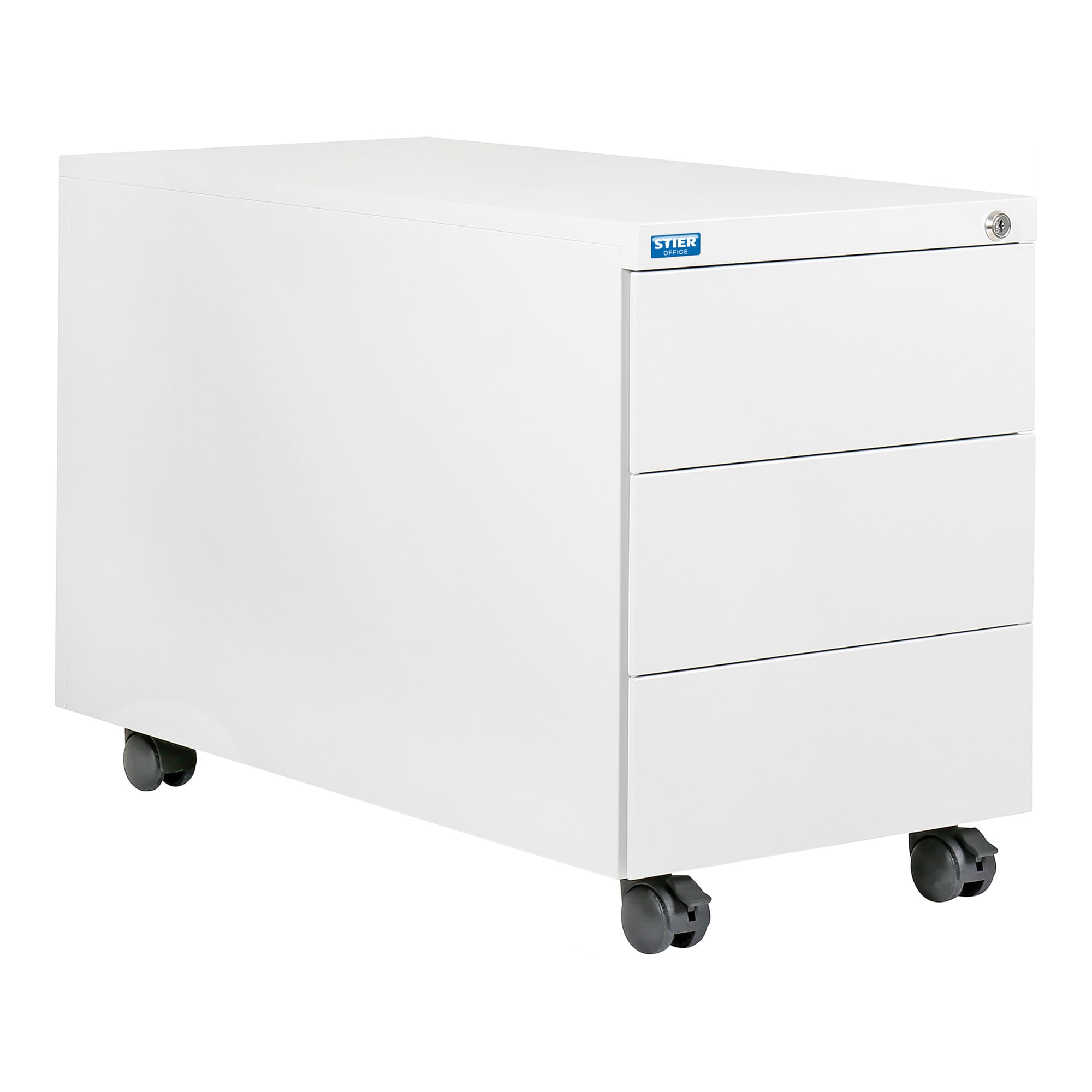 STIER Rollcontainer 3 Schubladen Abmessungen 550x390x790mm Farbe Lichtgrau (RAL