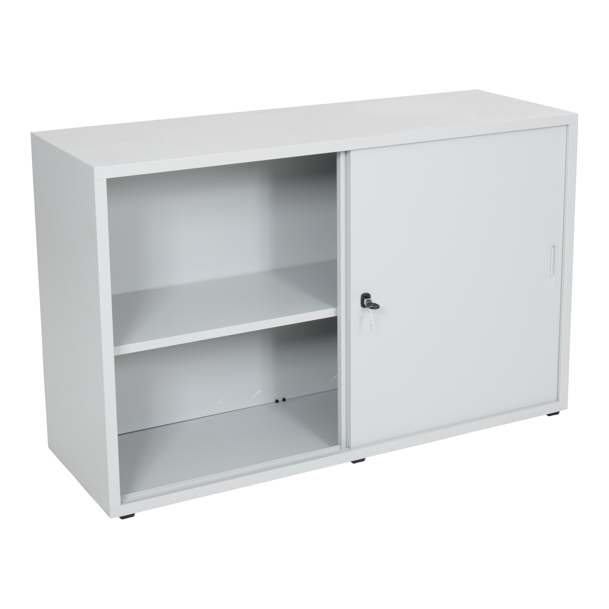 STIER sliding door wardrobe HxWxD 750x1200x420mm light grey