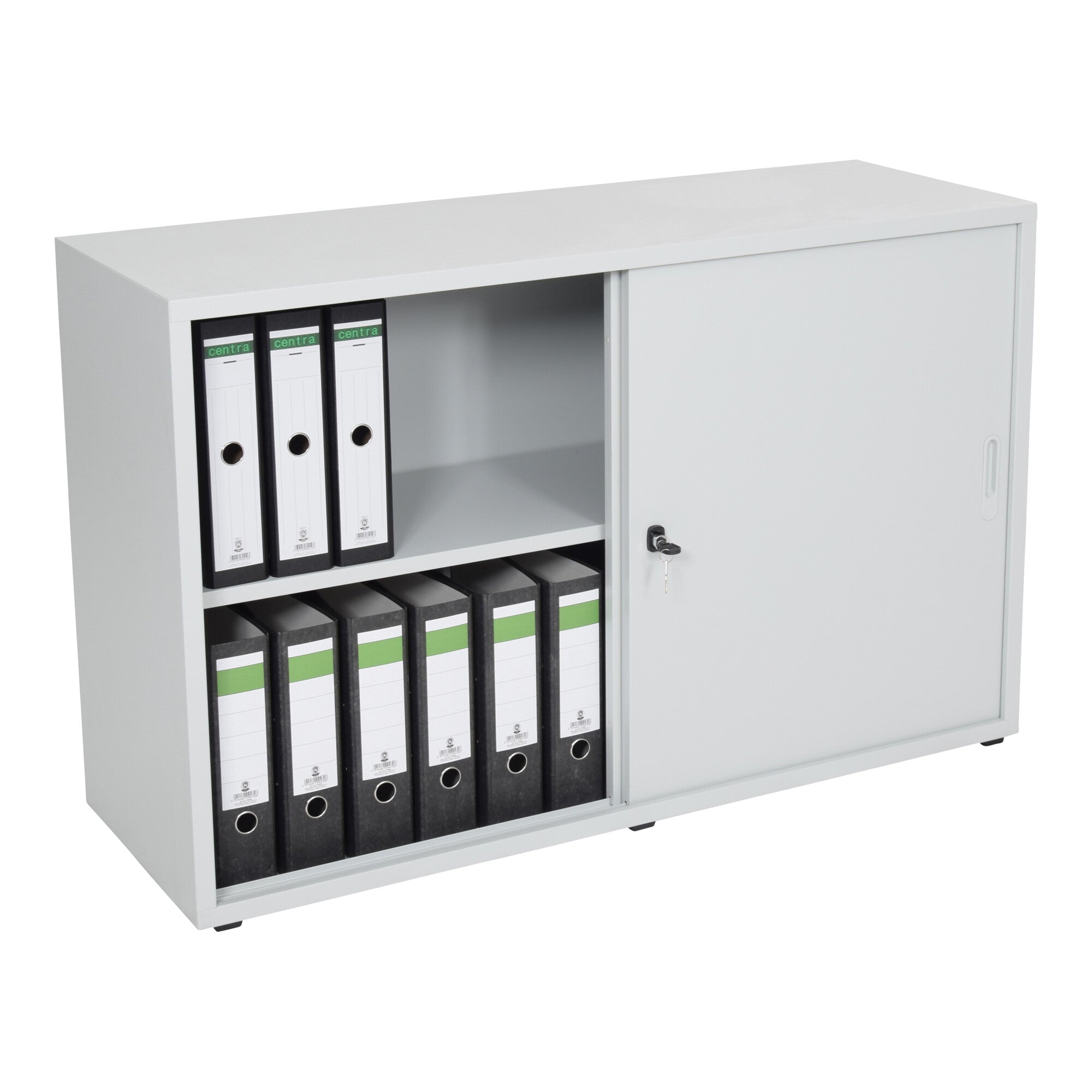 STIER sliding door wardrobe HxWxD 750x1200x420mm light grey