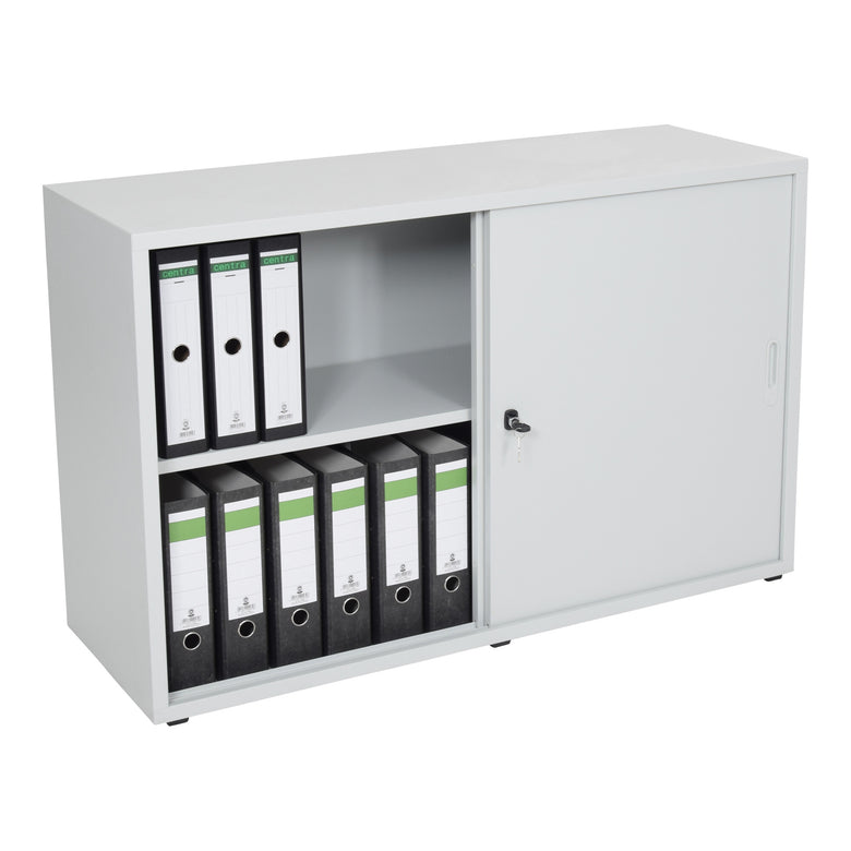 STIER sliding door wardrobe HxWxD 750x1200x420mm light grey