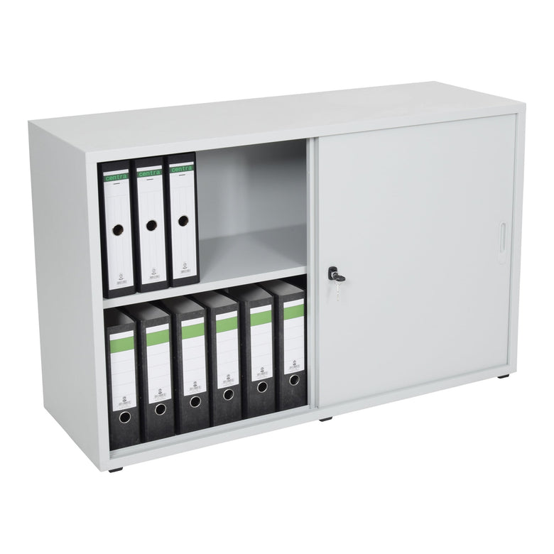 STIER sliding door wardrobe HxWxD 750x1200x420mm light grey