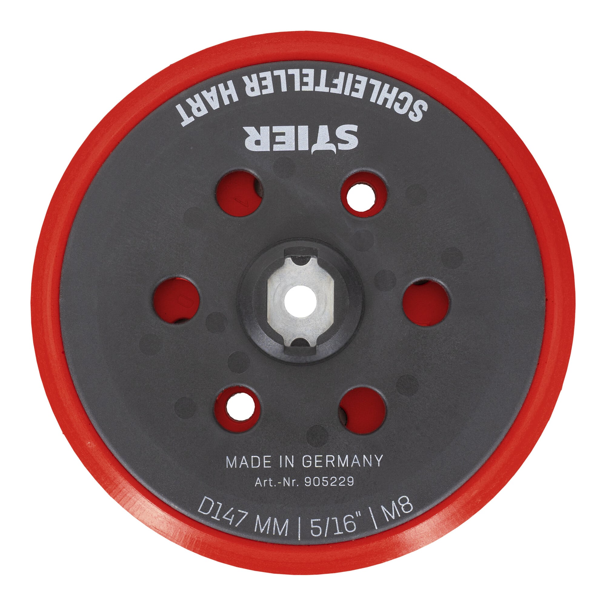 STIER Schleifteller Stützteller hart D147mm 5/16“ M8 für Exzenterschleifer 150