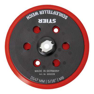 STIER sanding pad backing pad soft D147mm 5/16“ M8 for eccentric sander 150