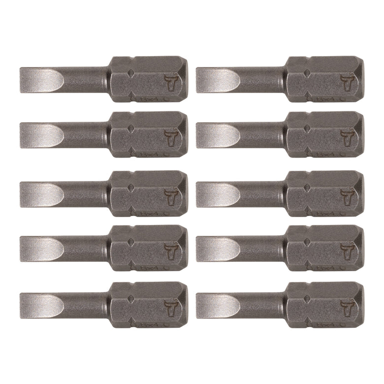 STIER Schlitz-Bit Form C 6,3 Länge 25mm 10er Pack 10 Stk diverse Größen Bit Satz