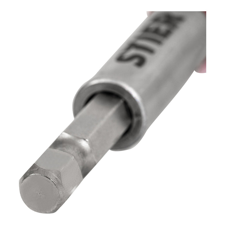 STIER Schnellwechsel-Bithalter 1/4'' magnetisch Sechskant 65 mm lang einhändiger