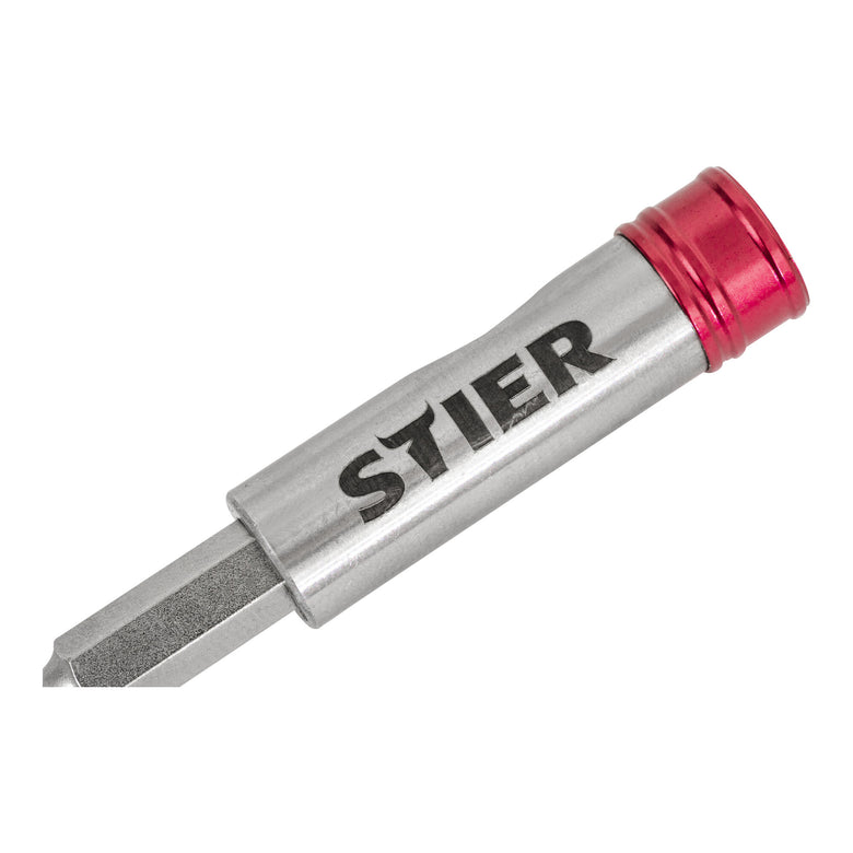 STIER Schnellwechsel-Bithalter 1/4'' magnetisch Sechskant 65 mm lang einhändiger