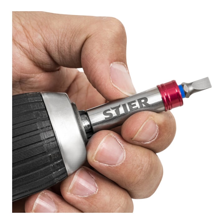 STIER quick-change bit holder 1/4'' magnetic hexagon 65 mm long one-handed