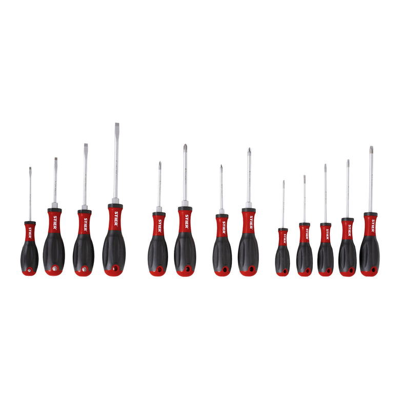 STIER screwdriver set Big Pack 13-piece with slotted, Phillips, Pozidriv-