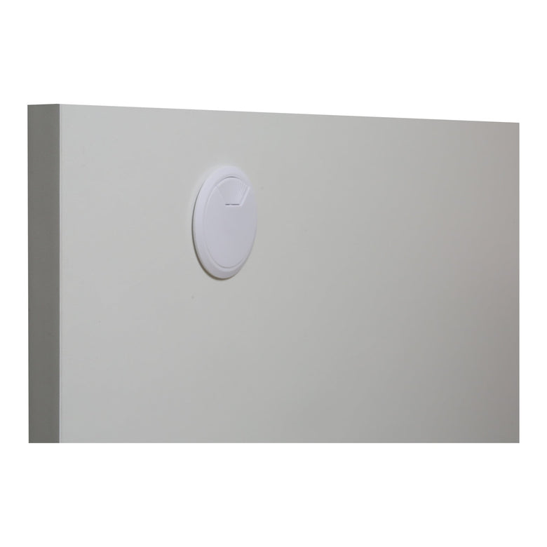 STIER desk top 120x80cm white melamine coated tabletop 25mm thick with