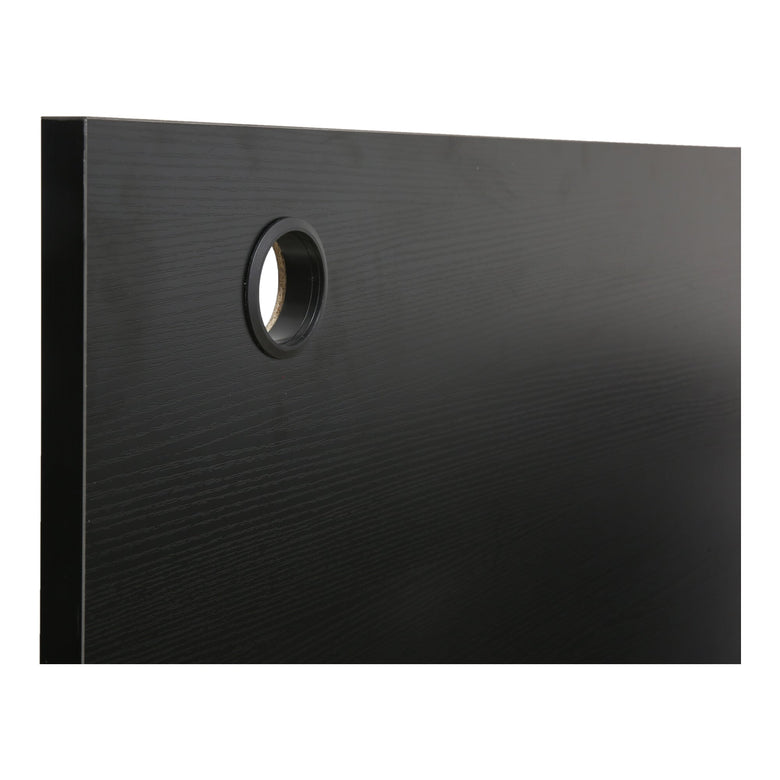 STIER desk top 140x80cm black melamine coated tabletop 25mm thick