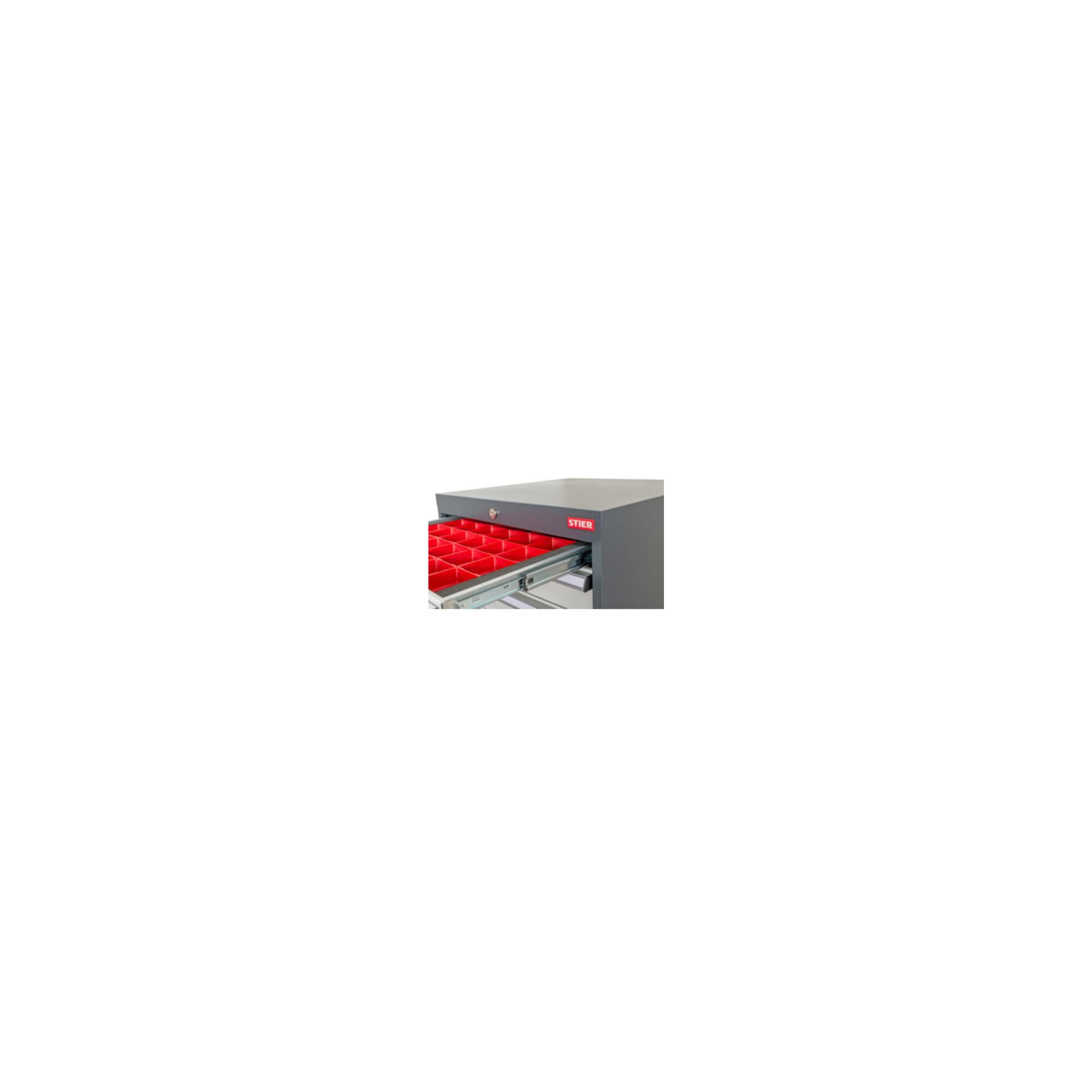 STIER drawer divider small parts boxes BLH 100 mm internal dimensions 500x450 mm 6 KTK