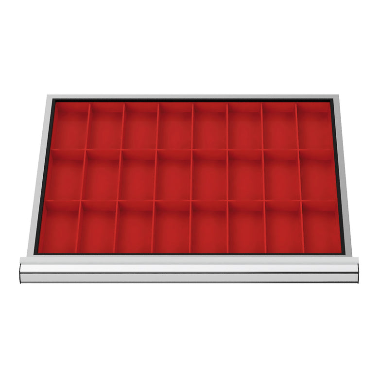 STIER Schubladeneinteilung Kleinteilekästen BLH 100 mm Innenmaß 600x450 mm 24