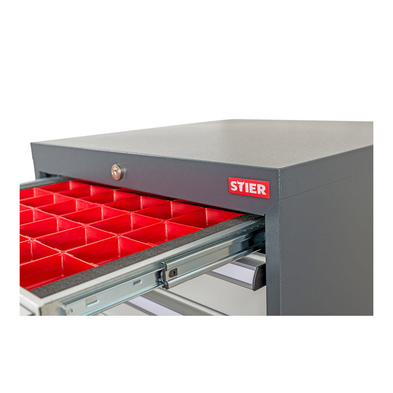 STIER Schubladeneinteilung Kleinteilekästen BLH 100 mm Innenmaß 800x450 mm 40