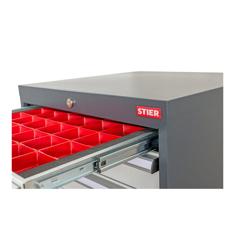 STIER drawer dividers for small parts boxes BLH 50 mm, internal dimensions 500x450 mm, 3 KTK