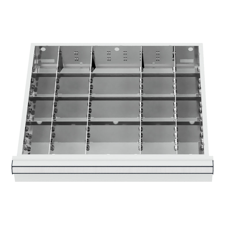 STIER Schubladeneinteilung Metalleinteilung BLH 100/125 mm Innenmaß 500x450 mm