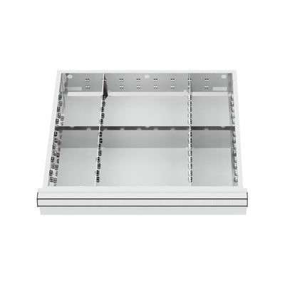 STIER Schubladeneinteilung Metalleinteilung BLH 100/125 mm Innenmaß 500x450 mm 6