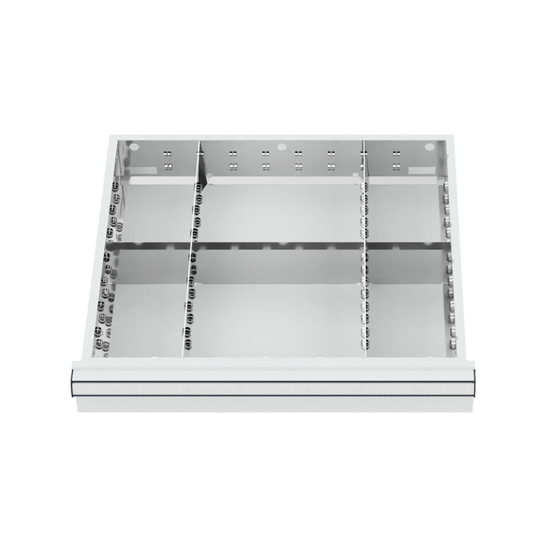 STIER Schubladeneinteilung Metalleinteilung BLH 100/125 mm Innenmaß 500x450 mm 6