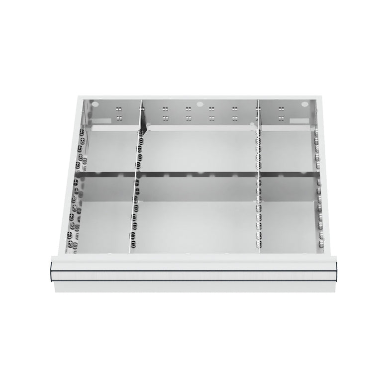 STIER Schubladeneinteilung Metalleinteilung BLH 100/125 mm Innenmaß 500x450 mm 6