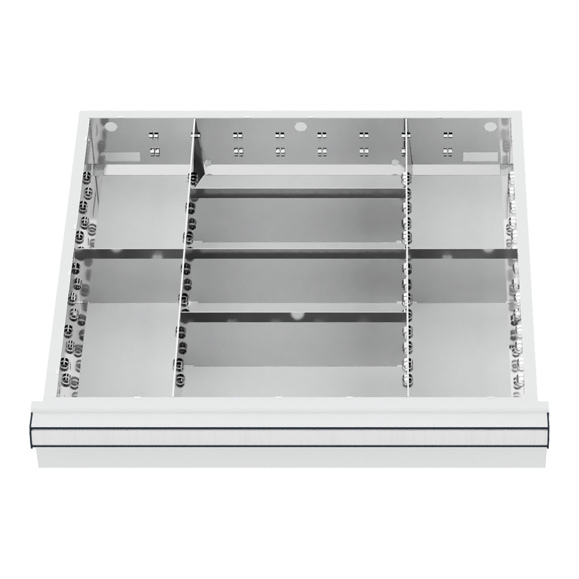 STIER Schubladeneinteilung Metalleinteilung BLH 100/125 mm Innenmaß 500x450 mm 8