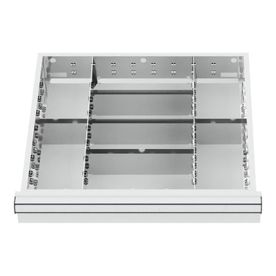 STIER Schubladeneinteilung Metalleinteilung BLH 100/125 mm Innenmaß 500x450 mm 8