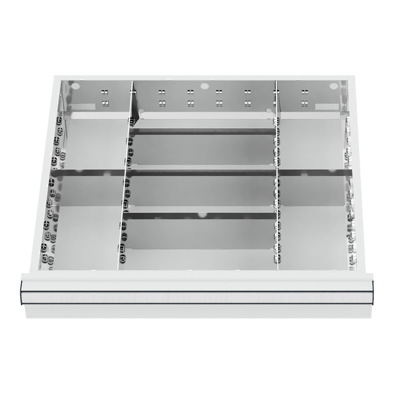 STIER Schubladeneinteilung Metalleinteilung BLH 100/125 mm Innenmaß 500x450 mm 8
