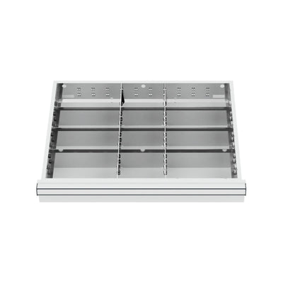 STIER Schubladeneinteilung Metalleinteilung BLH 100/125 mm Innenmaß 600x450 mm