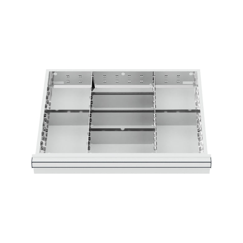 STIER Schubladeneinteilung Metalleinteilung BLH 100/125 mm Innenmaß 600x450 mm 8