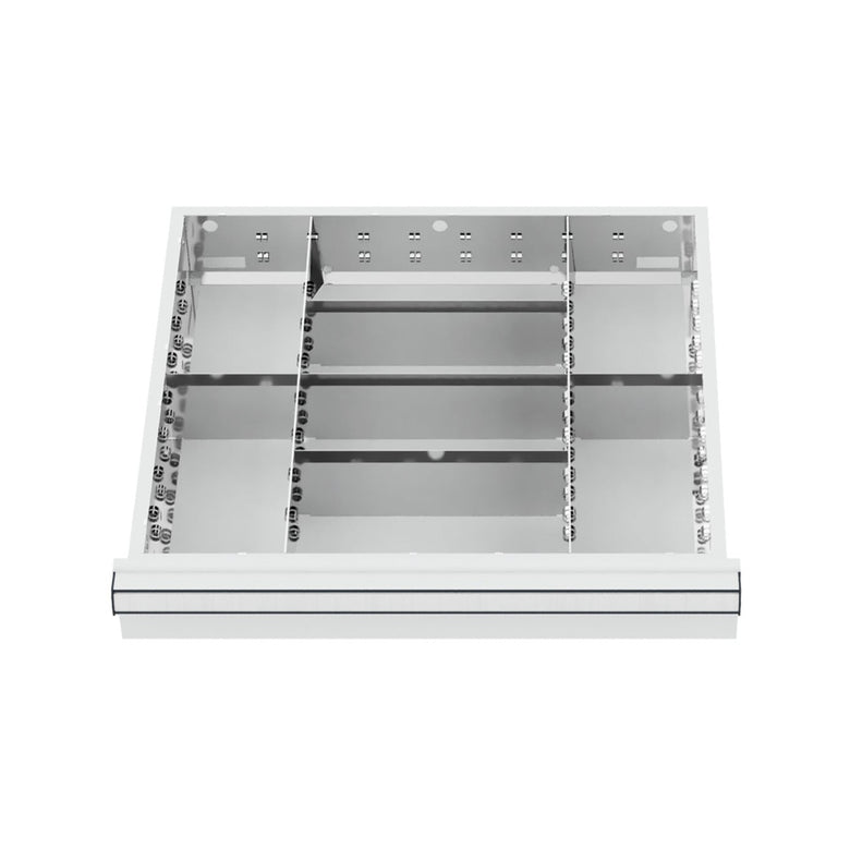 STIER Schubladeneinteilung Metalleinteilung BLH 150/175 mm Innenmaß 500x450 mm 8