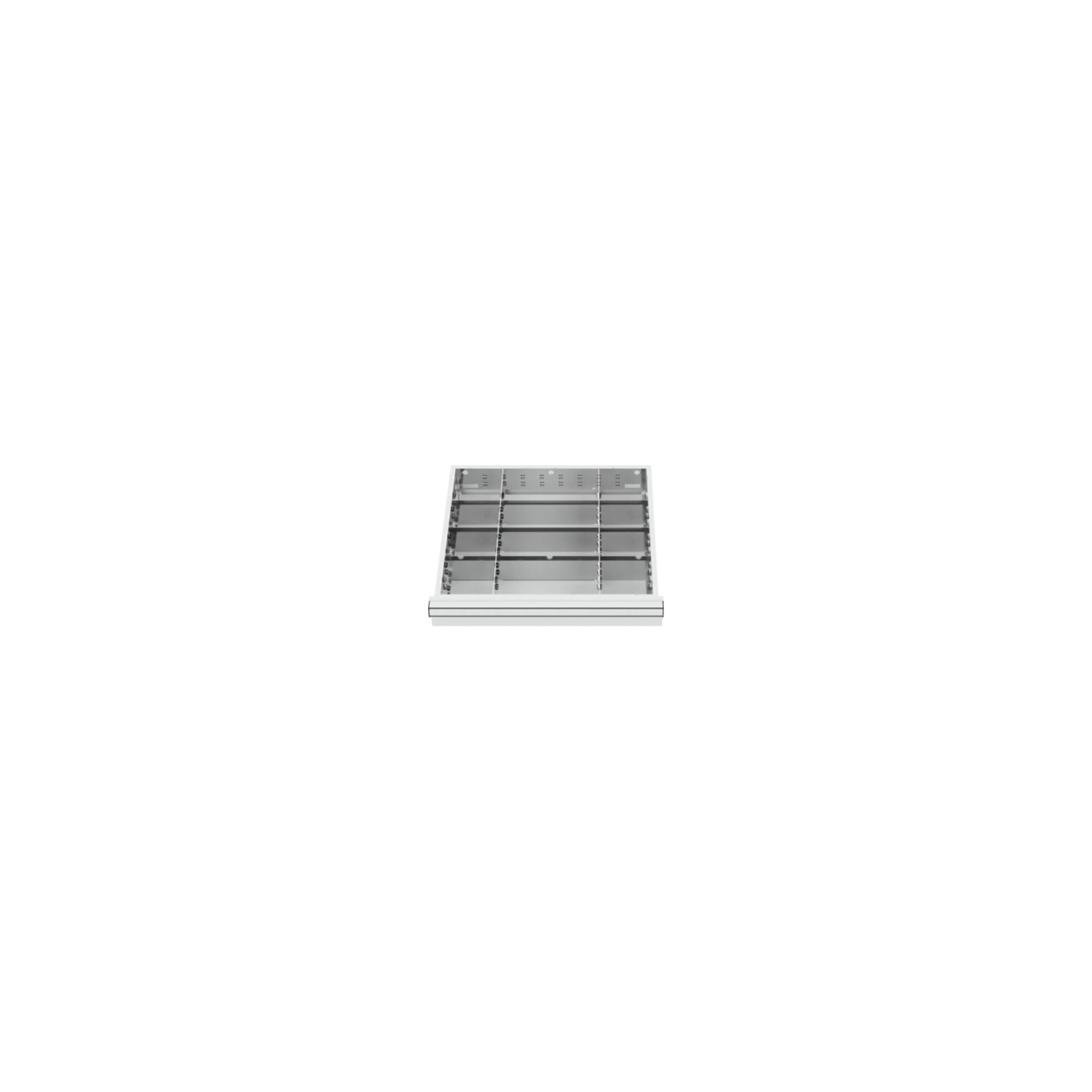 STIER Schubladeneinteilung Metalleinteilung BLH 75 mm Innenmaß 500x450 mm 12