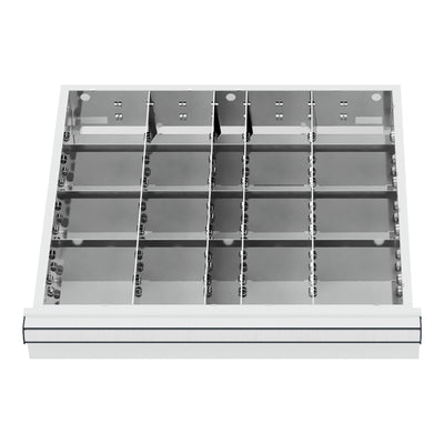 STIER Schubladeneinteilung Metalleinteilung BLH 75 mm Innenmaß 500x450 mm 20
