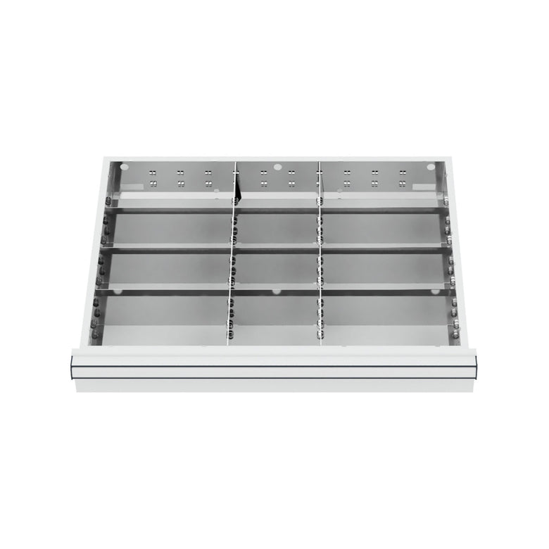 STIER Schubladeneinteilung Metalleinteilung BLH 75 mm Innenmaß 600x450 mm 12