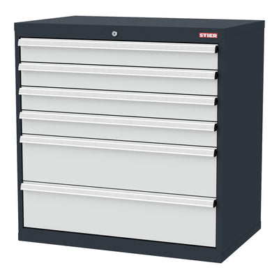 STIER Schubladenschrank 6 Schubladen 900 x 575 x 920 mm 80 kg Belastung